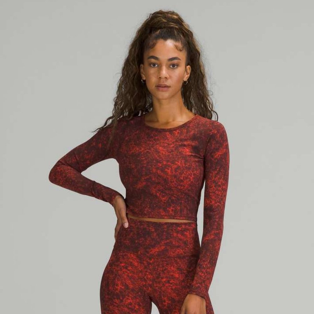 Lululemon Wunder Train Cropped Long Sleeve Shirt NWT Size 4